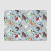 Kerstmis Goldendole Labradoodle Tissue Paper Tissuepapier (Voorkant)