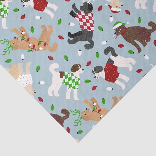 Kerstmis Goldendole Labradoodle Tissue Paper Tissuepapier (Detail)