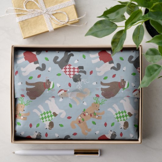 Kerstmis Goldendole Labradoodle Tissue Paper Tissuepapier (Geschenk)
