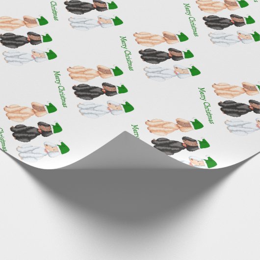 Kerstmis Goldendoles  Cadeaupapier (Hoek)