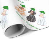 Kerstmis Goldendoles Cadeaupapier (Rol Hoek)