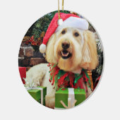 Kerstmis - GoldenDoodle - Bella Keramisch Ornament (Links)