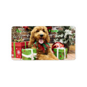 Kerstmis - GoldenDoodle - Claire Etiket (Voorkant)