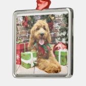 Kerstmis - GoldenDoodle - Claire Metalen Ornament (Links)