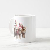 Kerstmis Goldendoodle, Kerstmis Labradoodle Hond Koffiemok (Voorkant links)