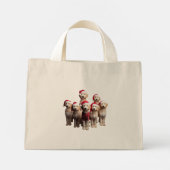 Kerstmis Goldendoodle, Kerstmis Labradoodle Hond Mini Tote Bag (Achterkant)