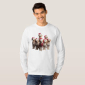 Kerstmis Goldendoodle, Kerstmis Labradoodle Hond T-shirt (Voorkant volledig)