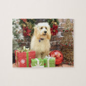 Kerstmis - GoldenDoodle - Mazy Legpuzzel (Horizontaal)