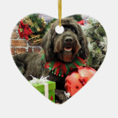 Kerstmis - GoldenDoodle - Nederlands Keramisch Ornament (Voorkant)