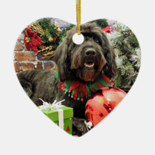 Kerstmis - GoldenDoodle - Nederlands Keramisch Ornament