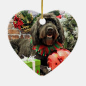 Kerstmis - GoldenDoodle - Nederlands Keramisch Ornament (Achterkant)