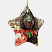 Kerstmis - GoldenDoodle - Pearl Jam Keramisch Ornament (Rechts)