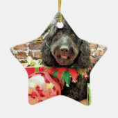 Kerstmis - GoldenDoodle - Pearl Jam Keramisch Ornament (Achterkant)