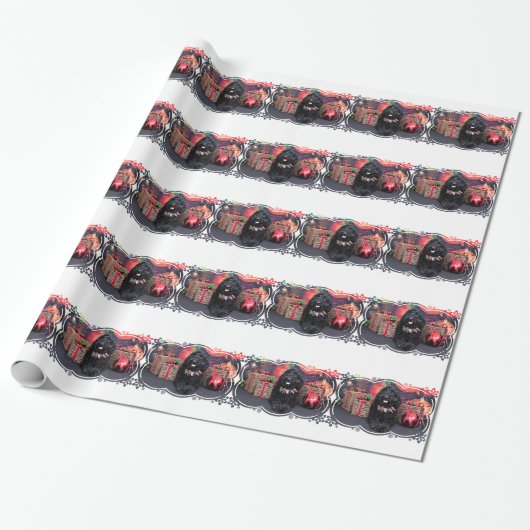 Kerstmis - GoldenDoodle - PJ Cadeaupapier (Uitgerold)