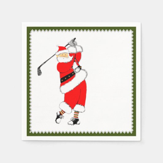 Kerstmis Golf Feest Servet (Voorkant)