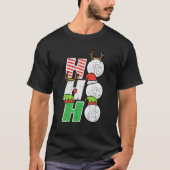 Kerstmis Golf Ho Ho Funny Xmas Golfsport T-shirt (Voorkant)