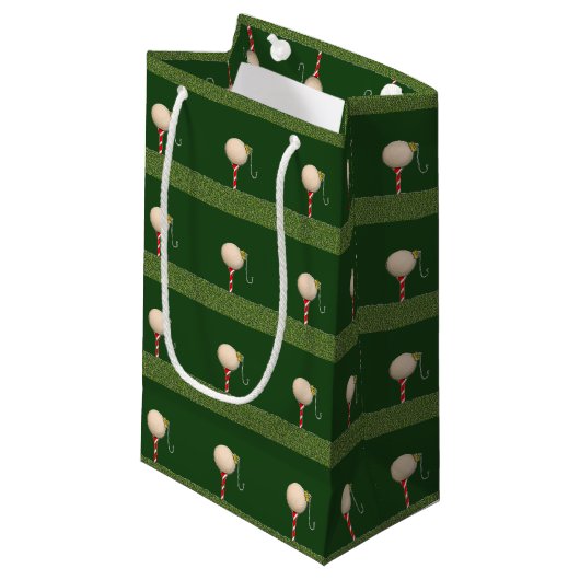 Kerstmis golf klein cadeauzakje (Voorkant Gekanteld)
