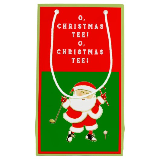 Kerstmis Golf Klein Cadeauzakje (Voorkant)