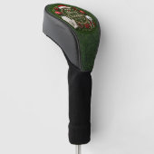 Kerstmis-golf op groen gras golfheadcover (Schuin)