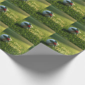 Kerstmis-golf op Putting Green Cadeaupapier (Hoek)
