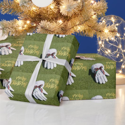Kerstmis-golf op Putting Green Cadeaupapier (Feestdagen)