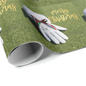 Kerstmis-golf op Putting Green Cadeaupapier (Rol Hoek)