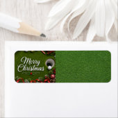 Kerstmis golf op putting green etiket (Insitu)