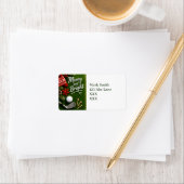 Kerstmis golf thema etiket (Insitu)