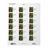 Kerstmis golf thema etiket (Full Sheet)