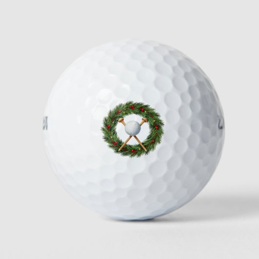 Kerstmis golf thema golfballen (Voorkant)
