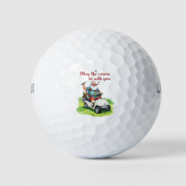 Kerstmis golf thema met kerstman golfballen