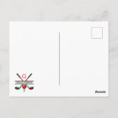 Kerstmis Golf Vakantie Ontwerp Briefkaart (Achterkant)