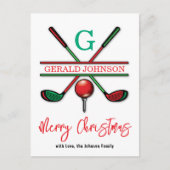 Kerstmis Golf Vakantie Ontwerp Briefkaart (Voorkant)