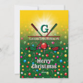Kerstmis Golf Vakantie Ontwerp Feestdagenkaart (Achterkant)