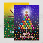 Kerstmis-golf Vakantieontwerp Feestdagenkaart (Voorkant / Achterkant)