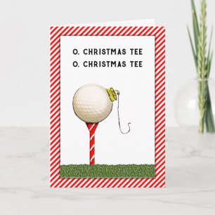 Kerstmis golfen feestdagen kaart