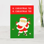 Kerstmis golfen feestdagen kaart (Voorkant)