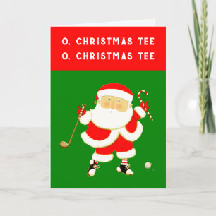 Kerstmis golfen feestdagen kaart
