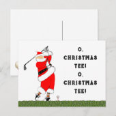 Kerstmis golfen feestdagenkaart (Voorkant / Achterkant)