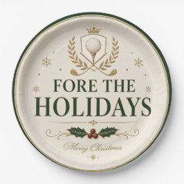 Kerstmis golfen FORE vakantie Papieren Bordje