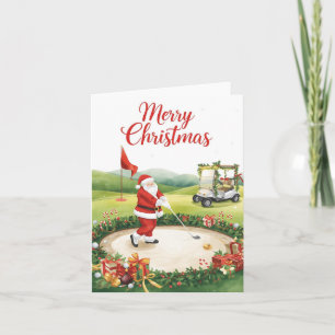Kerstmis golfen Laten we een tee afslaan met de K Feestdagen Kaart
