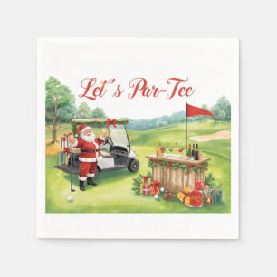 Kerstmis golfen met Kerstman golfen Servet