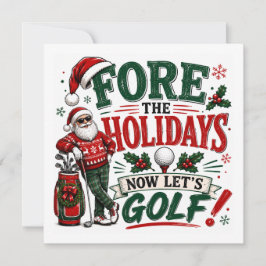 Kerstmis golfen met Sinterklaas Laten we golfen Kaart
