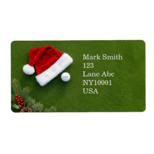 Kerstmis golfen op Putting Green Prettig Kerstfees Etiket