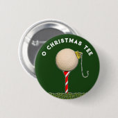 Kerstmis golfen ronde button 5,7 cm (Voorkant /achterkant)