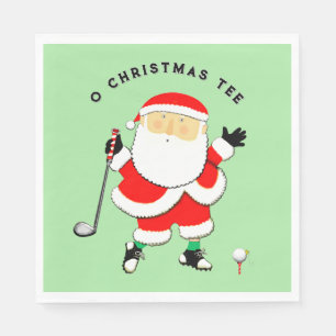 Kerstmis golfen servet