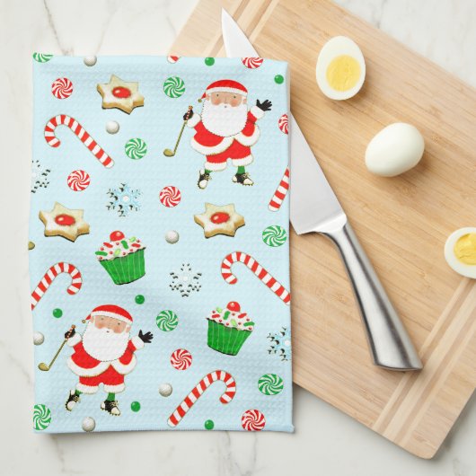 Kerstmis golfen theedoek (Quarter Fold)