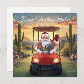 Kerstmis golfen vanuit de zonnige staat met Sinter Feestdagenkaart (Voorkant / Achterkant)