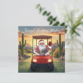 Kerstmis golfen vanuit de zonnige staat met Sinter Feestdagenkaart (Staand voorkant)