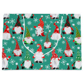 Kerstmis Gonk Patterned Groot Cadeauzakje (Voorkant)